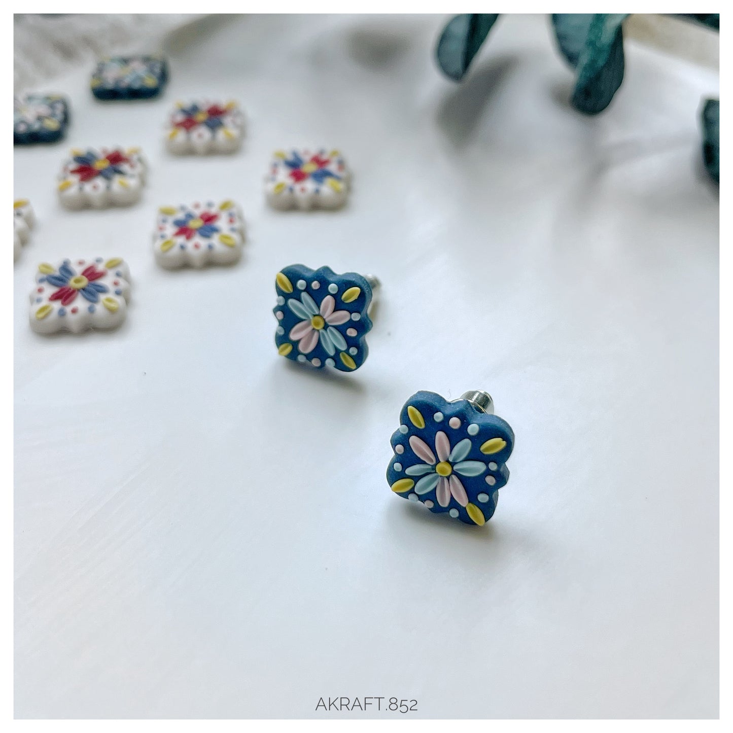 花磚耳環 (T001)