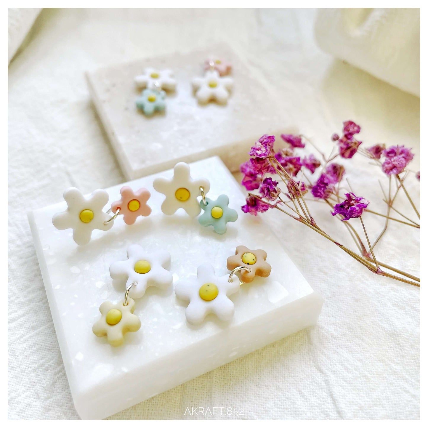 小花簡約耳釘