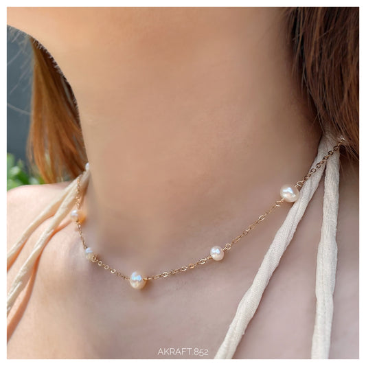 Stary Pearl Beaded Necklace