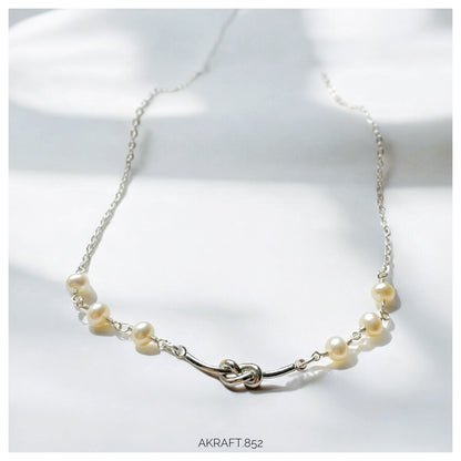 Fresh water Pearl Knot Necklace