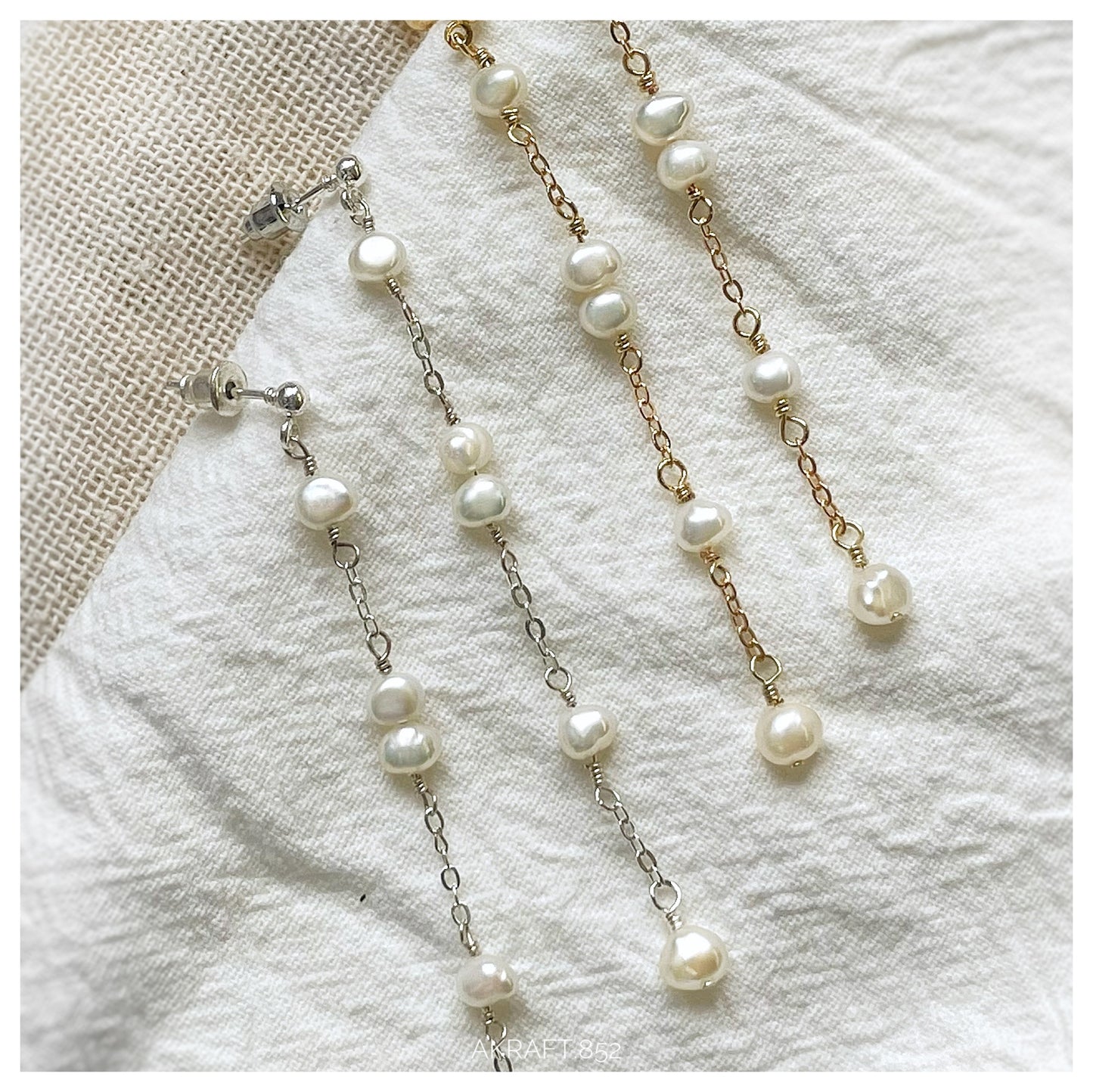 Freshwater small Pearl Drop Earrings