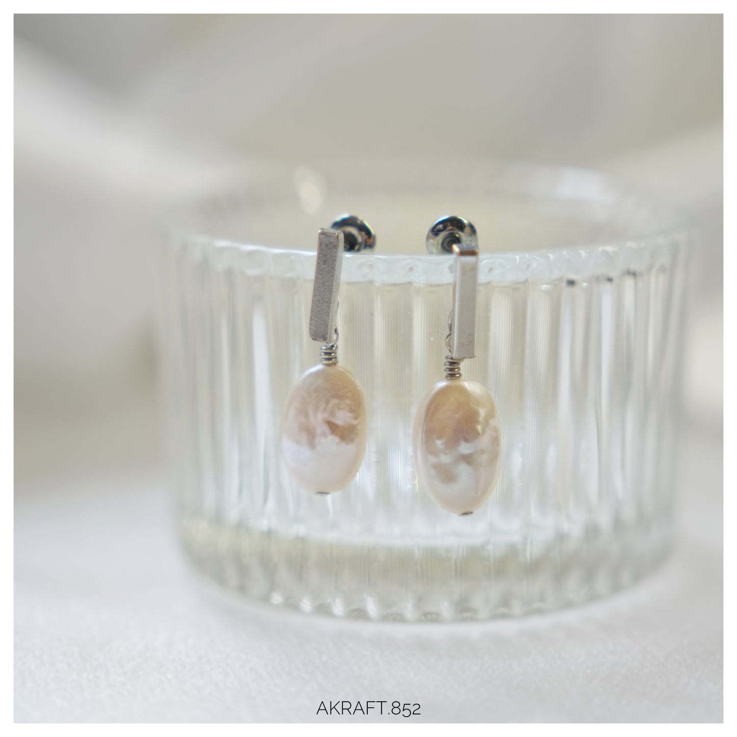 Oval Baroque Pearl Earrings