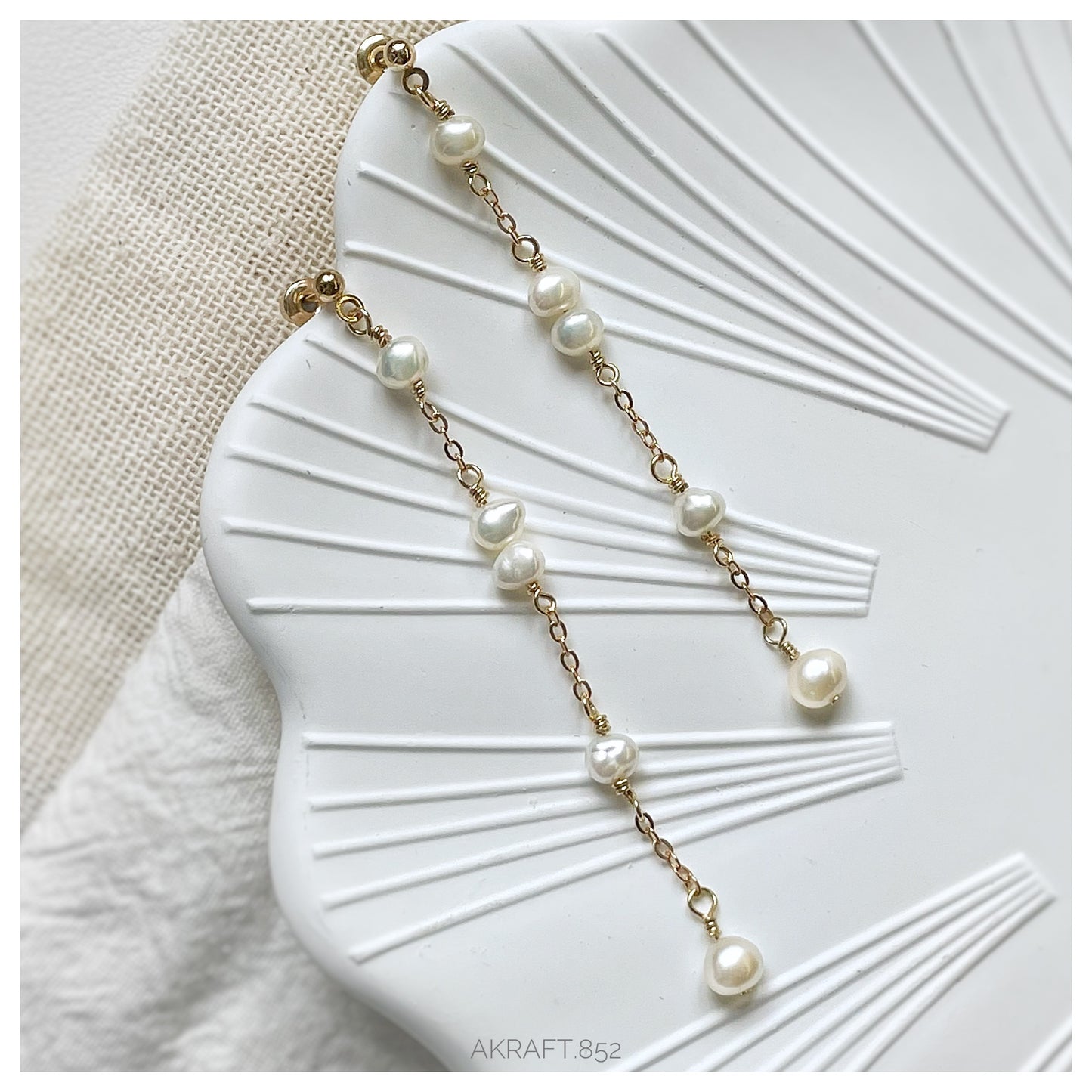 Freshwater small Pearl Drop Earrings