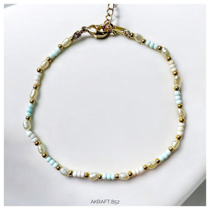 Soft Color Millet Pearl Strand Bracelet