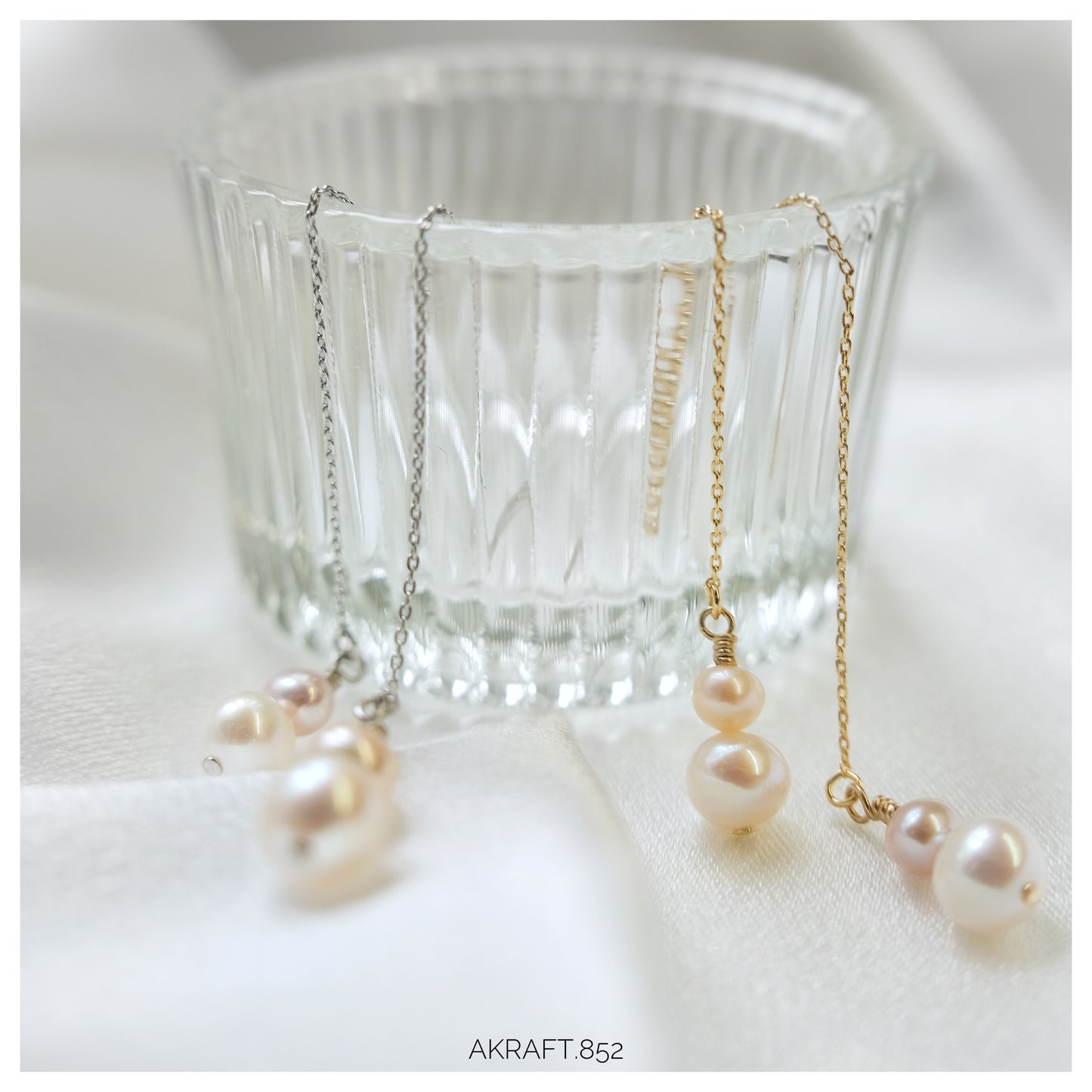 Dual Freshwater Pearl Drop Earrings