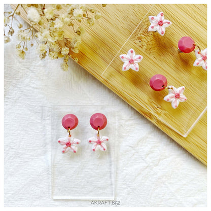 Peach Blossom Stud Earrings